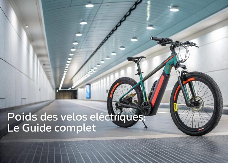 Vélo électrique moderne avec batterie haute capacité et cadre en fibre de carbone dans un décor urbain moderne sous un éclairage studio professionnel