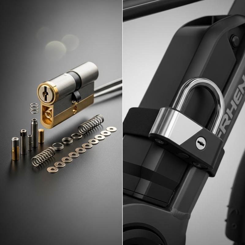 Réparation du cylindre de serrure sur une batterie de vélo électrique